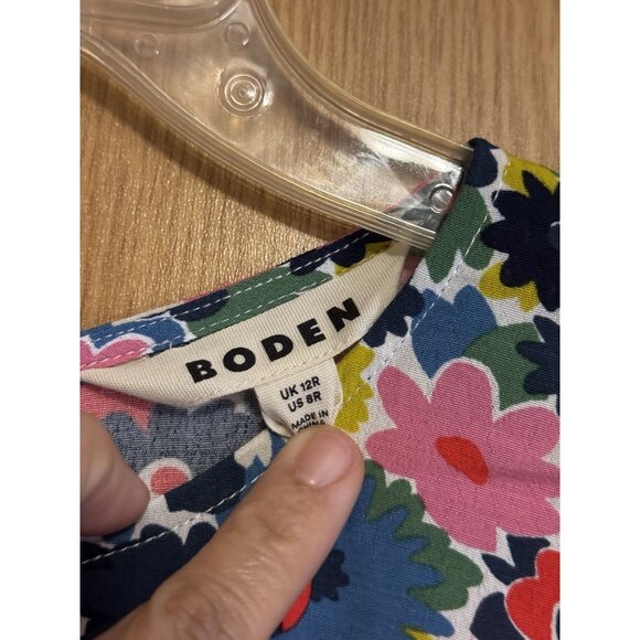 BODEN Corinne Midi Tea Dress Pink Floral Dainty Cottagecore Classic Feminine 12 - Picture 4 of 10